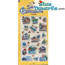 Smurfen stickers Holidays in Greece  (+/- 25x12cm)
