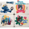 4x Puffo gomma (+/- 3,5x3cm)
