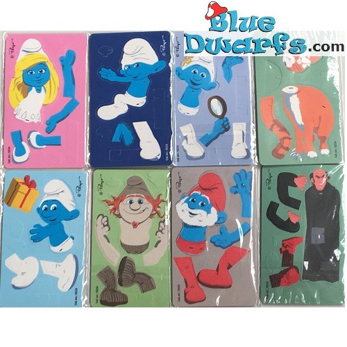 8x Make your own smurf (10x6cm)