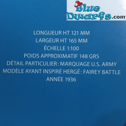 1x Statuette avion Tintin: Moulinsart (+/- 13 x 15 x 9 cm)