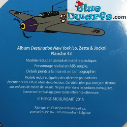 1x airplane Statue tintin Moulinsart (+/- 13 x 15 x 9 cm)