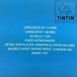 1x Tintin Tornasol aeroplano:  Moulinsart (+/- 13 x 15 x 9 cm)