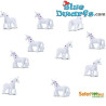 10x Mini unicorn good luck mini (+/- 2 cm)