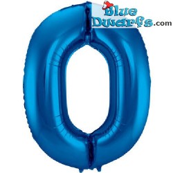 1x Ballon Gonflé à l'hélium schtroumpf Bleu Chiffre (34inch/86cm)