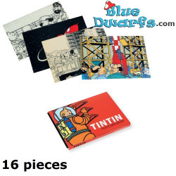 16x Cartolina  Tintin  Razzo "Fusée lunaire"  (+/- 10,5 x 15cm)