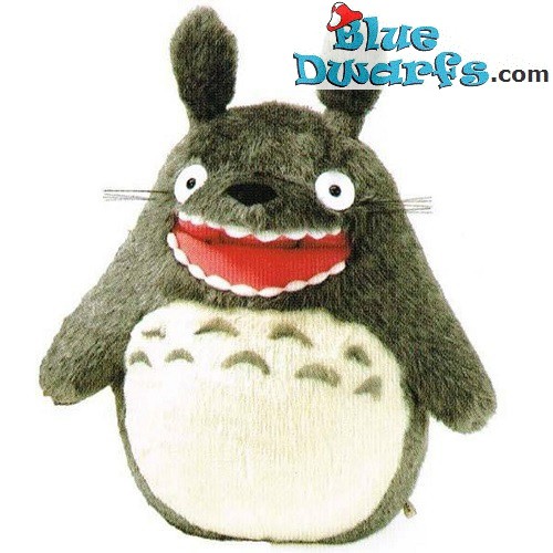 Knuffel: My Neighbour grijs met tong (+/-28 cm) Totoro
