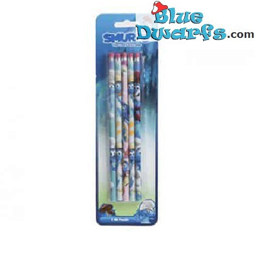 5 Smurf pencil with eraser (Lost Village style)