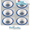 Papschaaltjes/ bord smurf - Zeeman smurf - 6 stuks -  hard plastic/ herbruikbaar