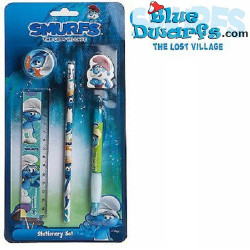 De Smurfen schrijfwaren cadeau set - Het Smurfendorp - 5 stuks