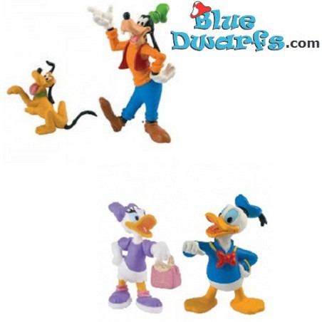 Donald, Katrien, Goofy en Pluto +/- 7cm (Bullyland)