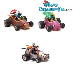 3 Smurf Race Car...