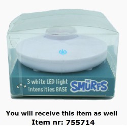 Smurfin lamp (3 Intensities WHITE)  - MOODLIGHT -  (+/- 20cm)