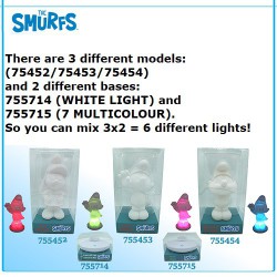 Lampe Schtroumpfette - 3 Intensities WHITE - Lumineux Multicolore - Moodlight -  (+/- 20cm)