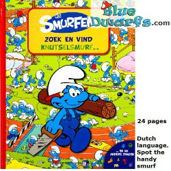 Comico I puffi:  "Puffo dove sei" Hardcover olandese - Schleich - 5,5cm