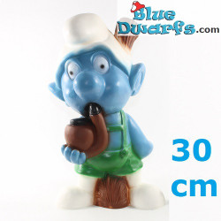 20081: Tyrolean Smurf statue – hard plastic Smurf for the garden / garden Smurf – Dupuis – 30 cm