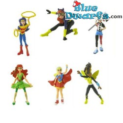 6x DC Comics Super Hero girls playset  (Comansi, +/- 6cm)
