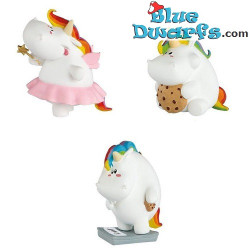 3x Einhorn - Spielset Pummel - Bullyland - +/- 6cm