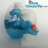 Timide Smurf (verstopt bloemen op zijn rug, Plastoy, 65551)