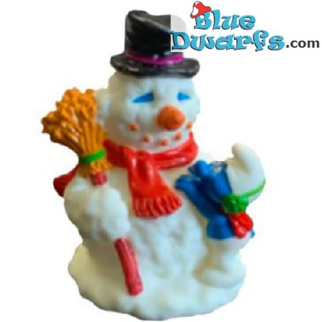 Puffo col Pupazzo  - Candytopper -  (BIP Holland, +/- 8cm)