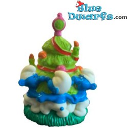3x Smurfs with Christmas  - Candytopper -   (BIP Holland, +/- 8cm)