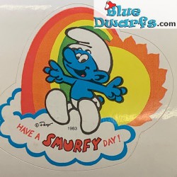 Smurf sticker Have a Smurfy day (+/- 6cm)
