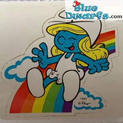 Smurfen sticker: Rainbow 1983 (+/- 6cm)