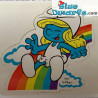 Sticker Les schtroumfps Rainbow 1983 (+/- 6cm)