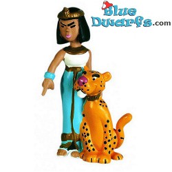 Kleopatra mit ihrem Panther -Asterix und Obelix Figur Plastoy (+/- 7 cm)