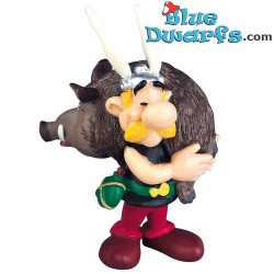 Asterix with Wild Boar - figurine - Asterix Obelix - Plastoy - 6cm