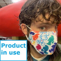 Smurf Mask: Size S/ Child comfort masks Think Pink (Reusable)