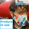 Smurfen masker: Maat S/ Kind  Think Pink (herbruikbaar)