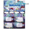 Smurfen sticker boeklabels  - 48 schooletiketten - Het verloren dorp