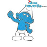 Hefty Smurf - Mc Donalds figurine (2018 / +/- 7 cm)