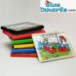 7x PEZ Mini schtroumpf puzzle