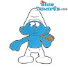 Wanderer Smurf - Mc Donalds figurine (2018 / +/- 7 cm) - Schleich - 5,5cm