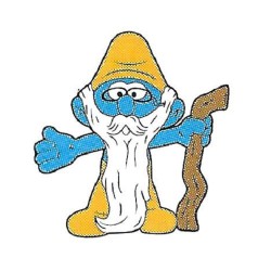 Opa Smurf - Mc Donalds figuurtje (2018 / +/- 7 cm)