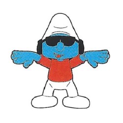 DJ Smurf - Mc Donalds figuurtje (2018 / +/- 7 cm) - Schleich - 5,5cm