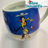 Lucky Luke Blauwe Mok – Acrobatische Cowboy Lucky Luke met Jolly Jumper – Porselein – 0,42L