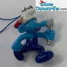 Knutselsmurf Plastic smurfen hanger (+/- 2,5 cm)