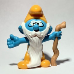 Vieux vieux Schtroumpf - Mc Donalds figurine (2018 / +/- 7 cm)