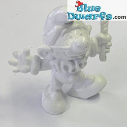 20090: Jester Smurf  - BULLY -  white - The unpainted variant