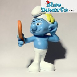 Vanity Smurf with mirror - Movie Figurine toy - Mc Donalds Happy Meal - 2011 - 8cm