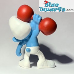 Hefty Smurf as weightlifter - Figurine - Mc Donalds Happy Meal - 2011 - 8cm