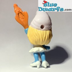 Smurfette with orange stick - Movie Figurine toy - Mc Donalds Happy Meal - 2013 - 8cm