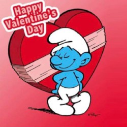 20747: Valentijn Smurf met hart (Gelegenheid 2013) - Schleich - 5,5cm