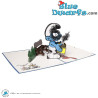 3D Pop Up card - Puffo Giocherellone con regalo - 150 × 200 mm