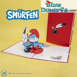 3D Pop Up card -  Grande puffo scrittura - 150 × 200 mm