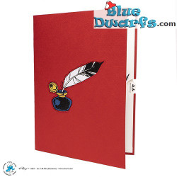 3D Pop up card -  Papa Pitufo escribiendo - 150 × 200 mm