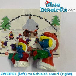 20208: Christmas Smurfette with Short Coat ZWEIFEL/ +/- 4cm - Schleich - 5,5cm