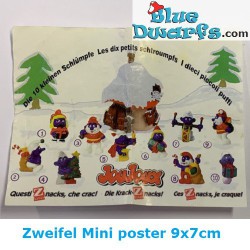 ZWEIFEL Schlumpf mini Poster +/- 9x7cm - Schleich - 5,5cm